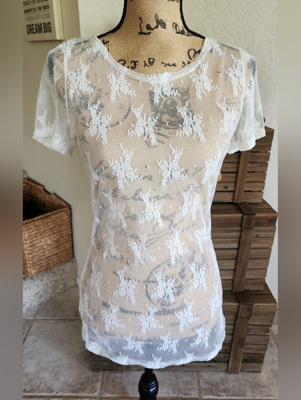 Pink Lily Sheer Floral Top